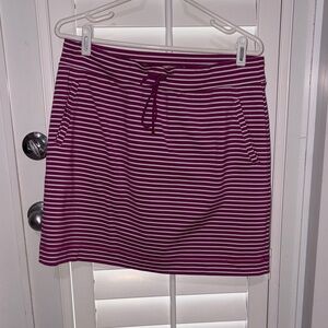 Chico's Pink and White Striped Skort